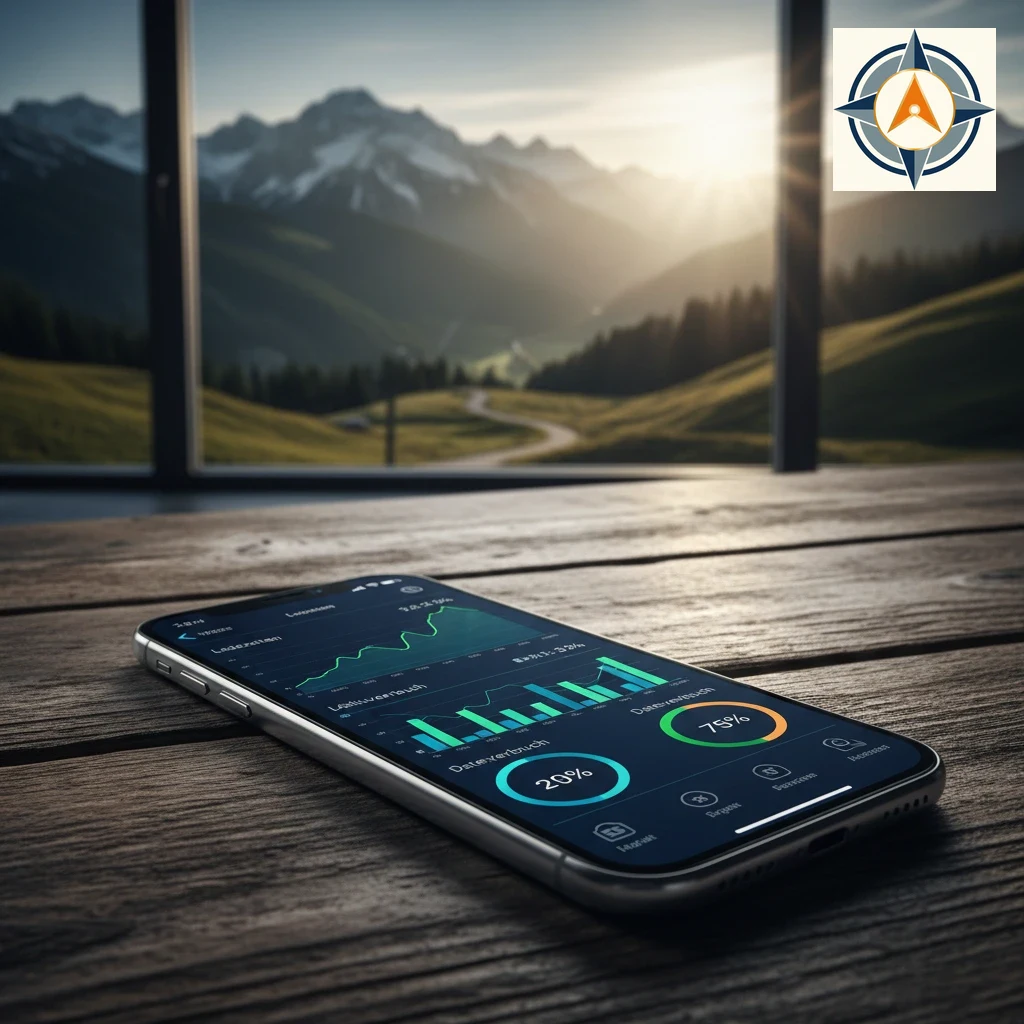 Smartphone mit Benutzeroberfläche für mobile Sportstatistiken und Quotenanalysen auf einem Schreibtisch